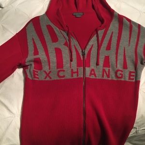 Armani Exchange zip up sweater